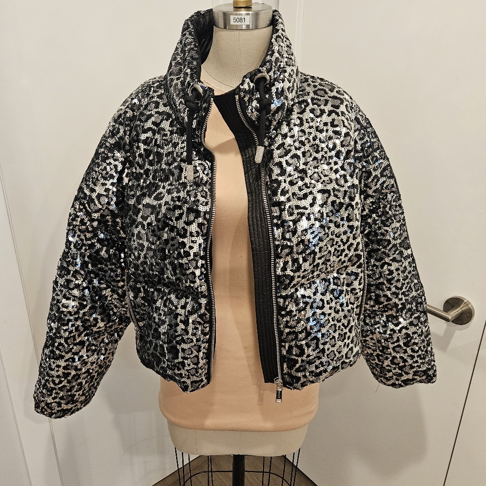 MICHAEL Michael Kors Sequin Puffer Jacket
